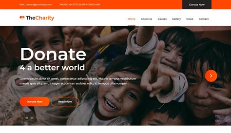 non profit organization website template|Non Profit HTML Website Templates .